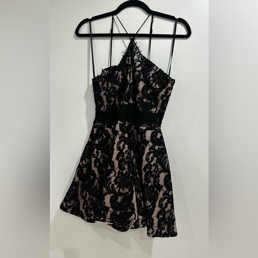 L’ATISTE Halter Neck Mini Dress, Romper Illusion | Size S
